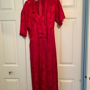 Argenti Womens Red Silk Dress